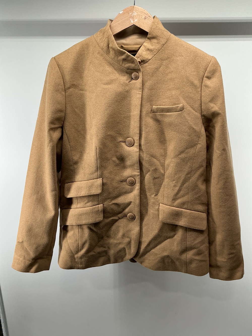 Italian Wool Stand Collar Blazer